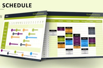 Free Class Schedule Slides Powerpoint Template