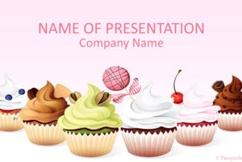 Free Pretty Cupcake Art Powerpoint Template