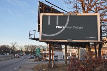Awesome Outdoor Billboard PSD Mockup Template for Designing Billboards Easily