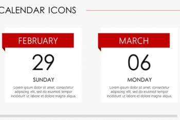 Free Calendar Icons Concept Powerpoint Template