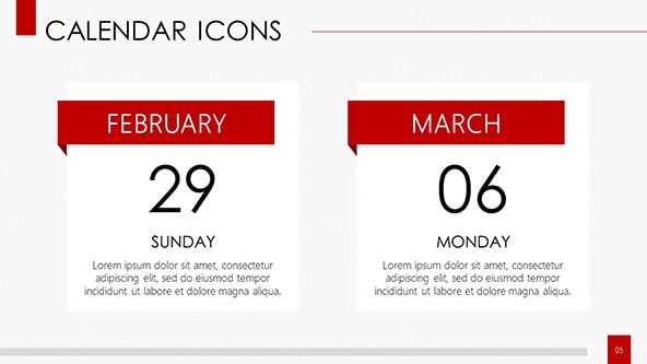 Calendar Icons Concept