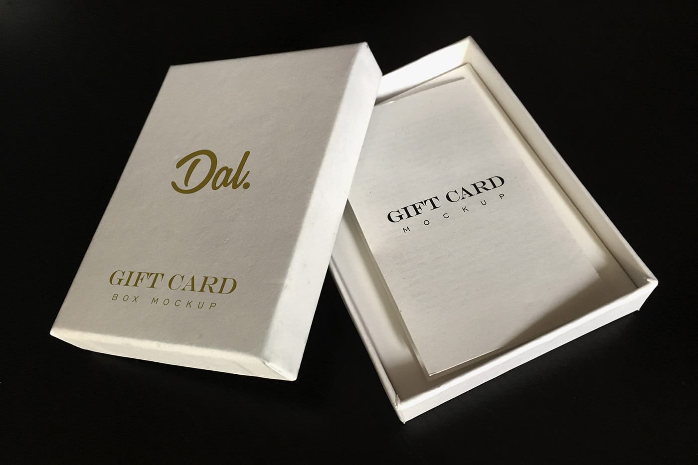 Gift Card Box PSD Mockup