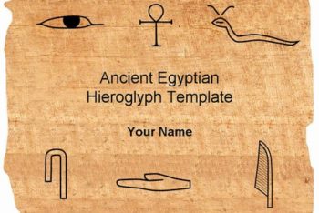Free Egyptian Hieroglyphs Slide Powerpoint Template