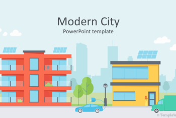 Free Modern City Vectors Powerpoint Template