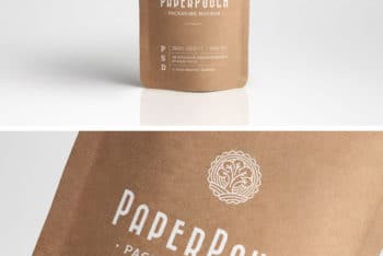 Paper Pouch PSD Mockup to Design Beautiful Paper Pouches