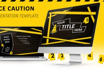 Free Police Caution Lines Powerpoint Template