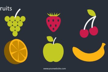 Free Healthy Fruits Vector Powerpoint Template