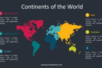 Free World Continents Lesson Powerpoint Template