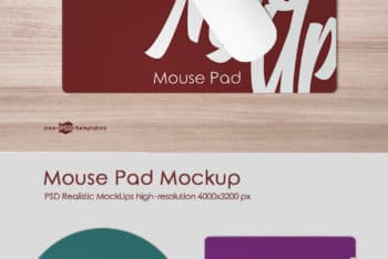 Mouse Pad PSD Mockup – Available in High Resolution & for Free
