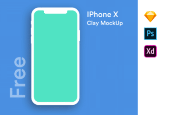 Download iPhone X Clay Adobe XD Mockup for Free