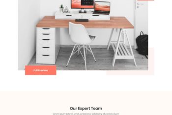 Download One Page HTML Template for Furniture Business