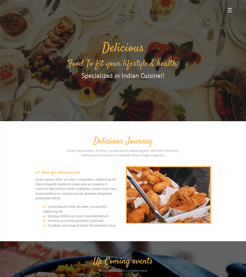Delicious - Free Restaurant HTML Template