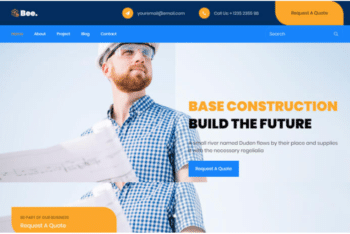 Bee – Free Construction Agency Website Template Download
