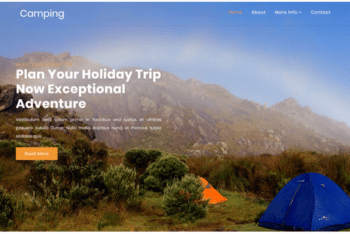 Download Camping – Free Travel Agency Website Template