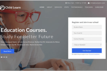 Child Learn – Free Education Website Template Download