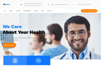 Download DrCare – Free Medical Website Template