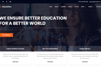 Education – Free Education Website Template Download