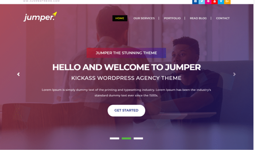 Jumper - free personal portfolio website template