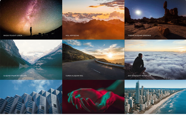 Multiverse - free photography website template