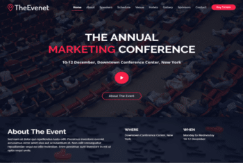 TheEvent – Free Event Website Template Download
