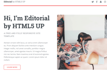 Editorial – Free & Responsive HTML Site Template