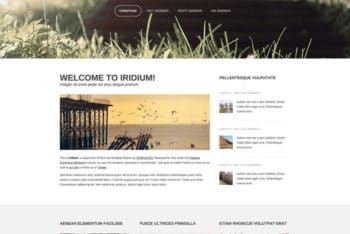Iridium – Responsive Blog Template for Free