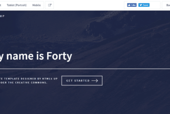 Forty – Responsive Site Template Available with Clean HTML Layout