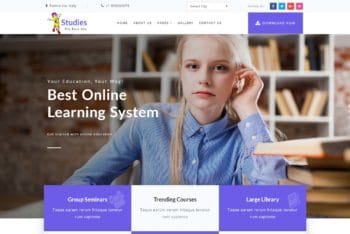 Studies – Education Website Template Download