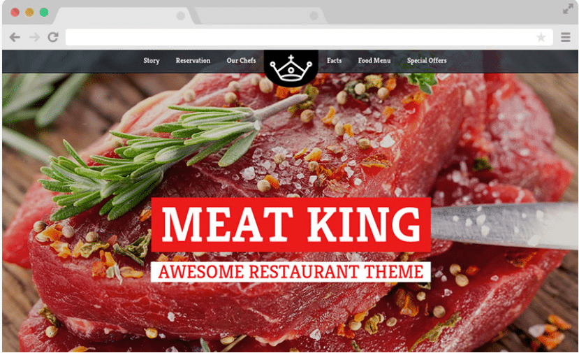 Meatking - a free restaurant website template