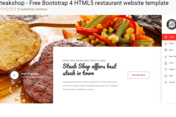 Steakshop – Free Restaurant Website Template