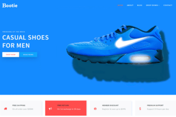 Bootie – Ecommerce Shoe Store Template for Free