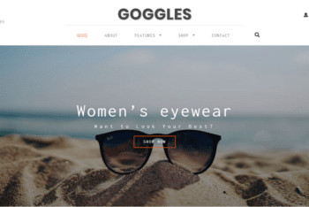 Goggles – A Clean & Professionally Crafted Ecommerce Website Template