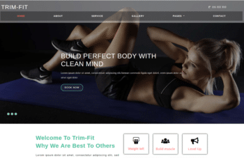 Trim Fit – Free Fitness Website Template