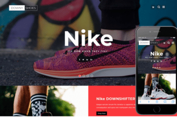Downy Shoes – An Ecommerce Footwear Website Template for free