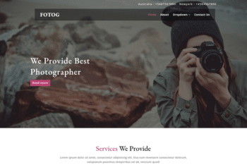 Fotog – Photography Website Template for Free