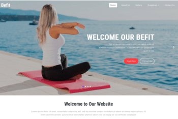 Befit – A Sports Category Website Template for Free