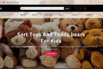 Toys Shop Ecommerce Website Template for Free