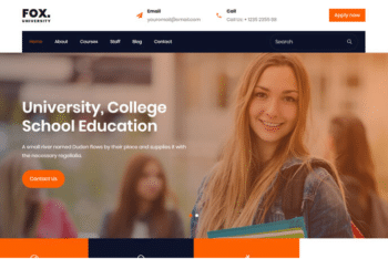 Fox – Free HTML Template for Education Websites