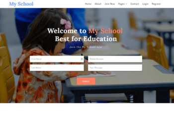 My School – Free Education Website HTML Template
