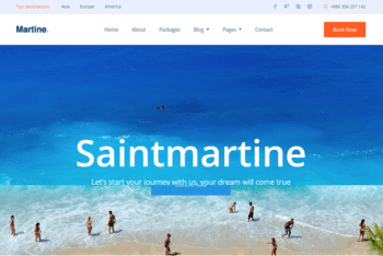 Martine – Free Travel Website Template with Bootstrap Framework