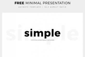 Simple Minimal Keynote Template for Free