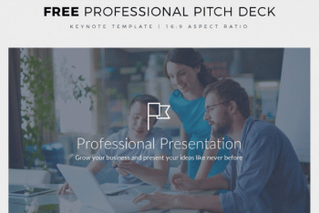 Professional Pitch Deck Keynote Template for Free