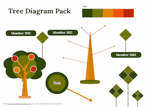 Tree Diagram Set - Keynote template