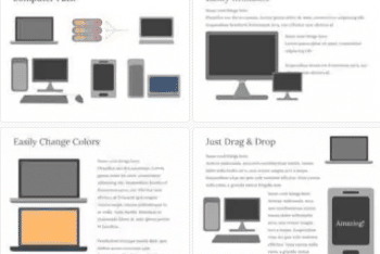 Computer Shapes Keynote Template  Download