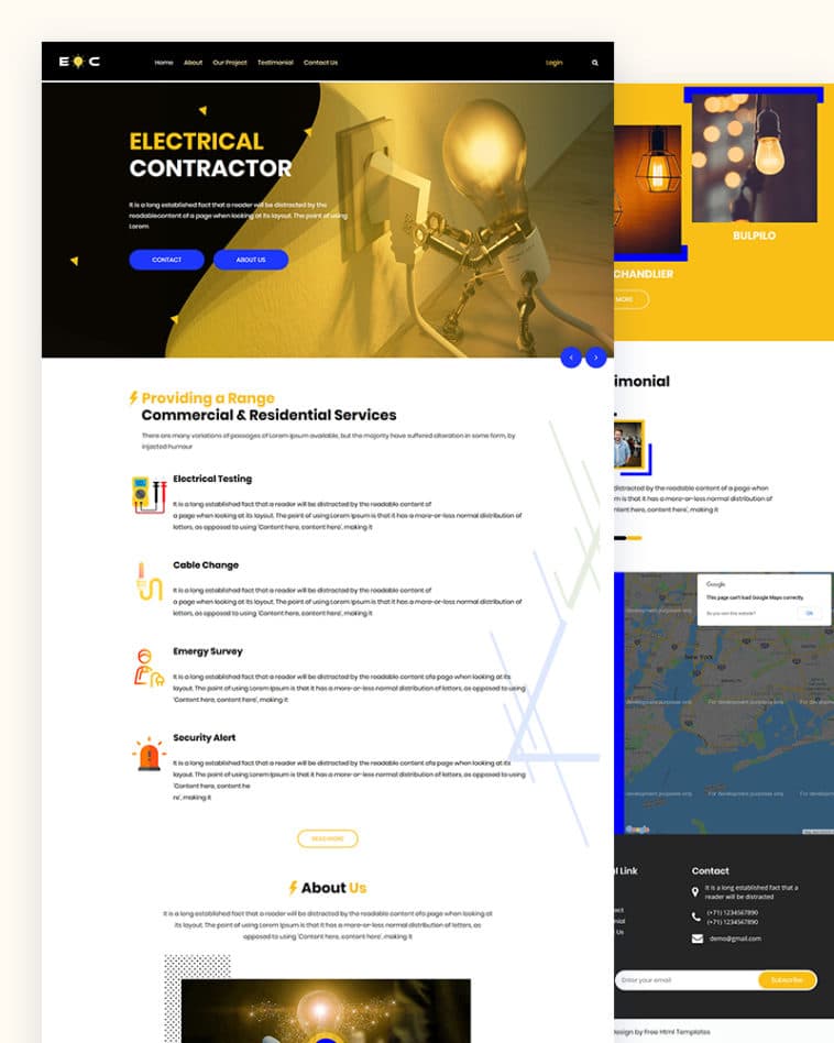 EOC – Electrical Service HTML Template