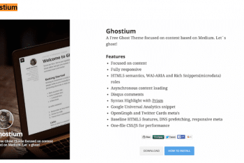 Download Ghostium – Medium Like Ghost Theme For Your Next Project