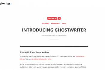 Download Ghostwriter – Responsive Ghost Theme for Free