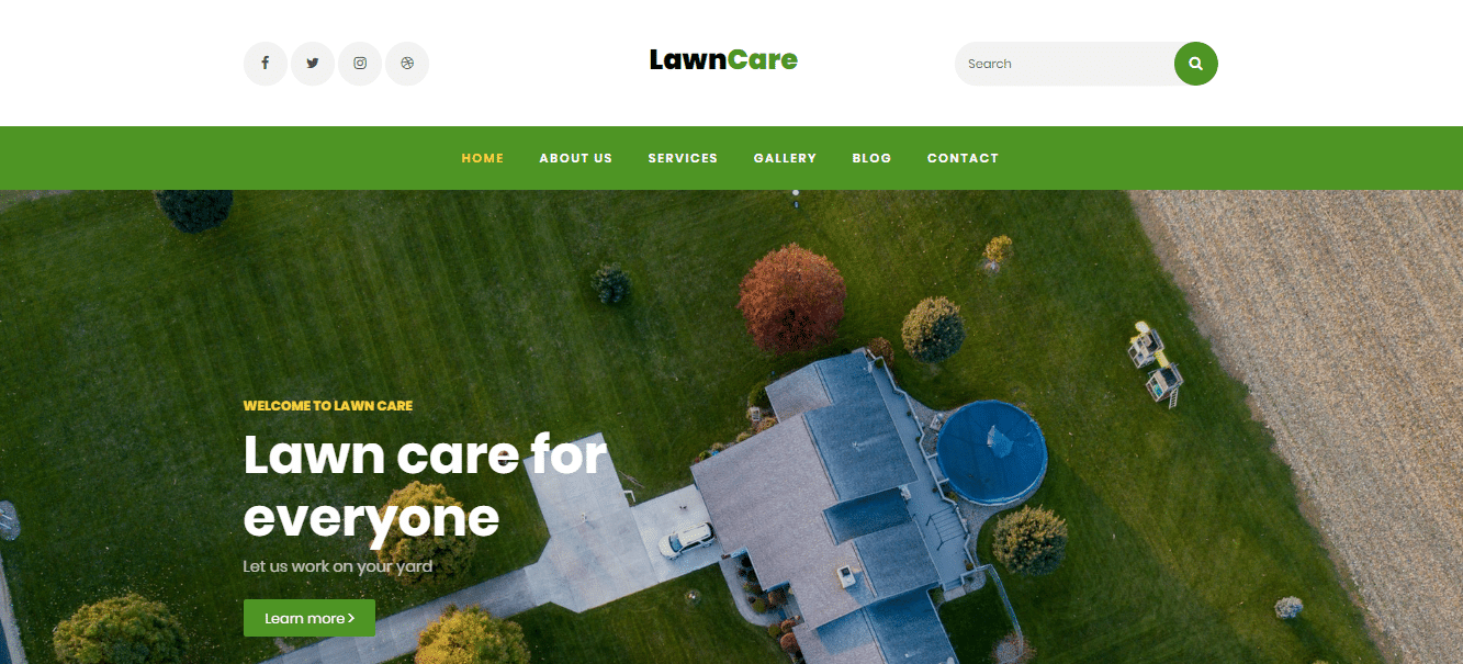 Lawncare - simple lawncare website HTML template
