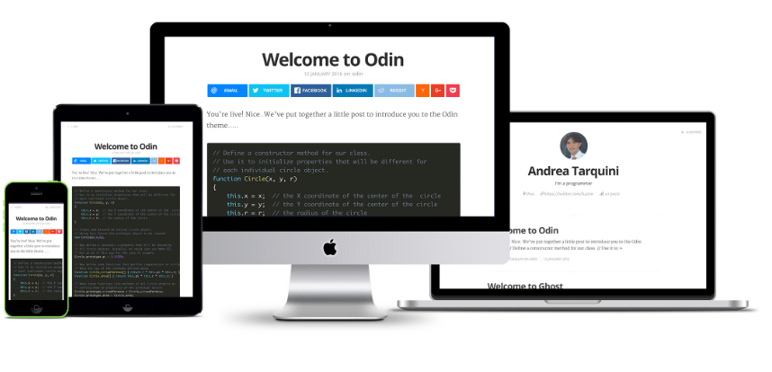 Odin - a simple Ghost theme