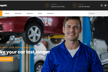 AutoRepair – HTML Template for Repairing Business